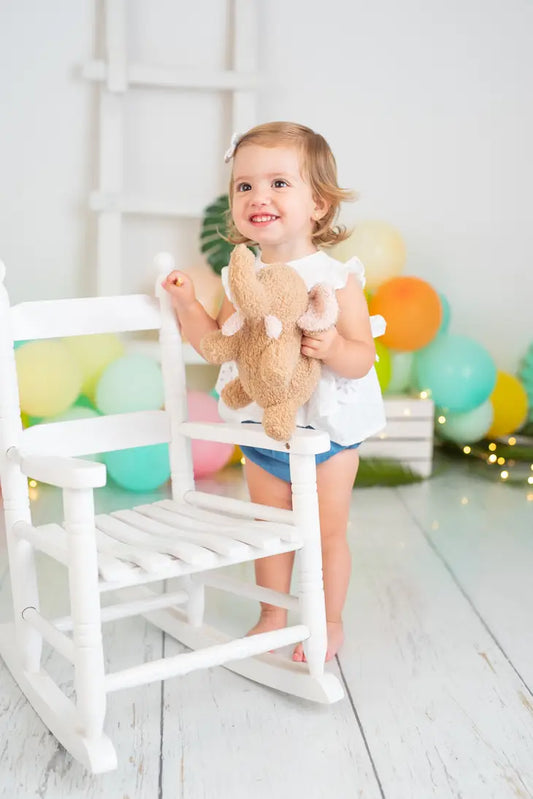 Crochetts - Handmade Baby Brown Elephant Plush